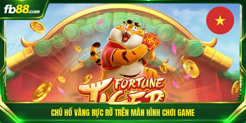 Chú hổ vàng rực rỡ trên màn hình chơi game