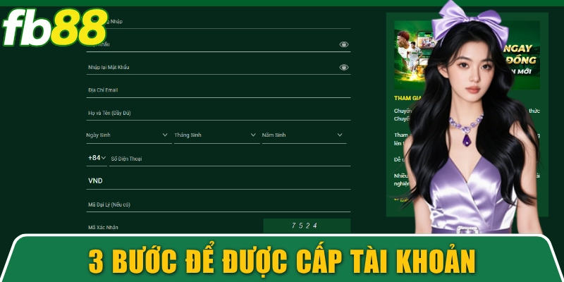 3 bước giúp người chơi được cấp tài khoản