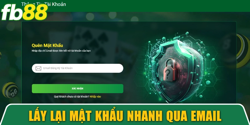 Lấy lại mật khẩu cực nhanh thông qua Email